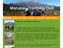 Tablet Screenshot of manukautrampingclub.co.nz